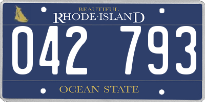 RI license plate 042793