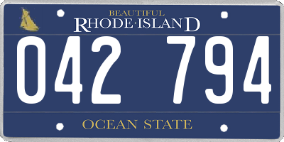 RI license plate 042794