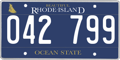 RI license plate 042799