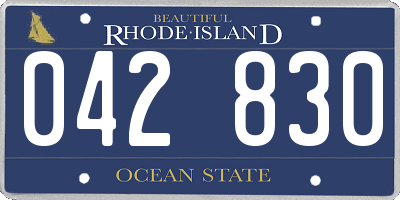 RI license plate 042830