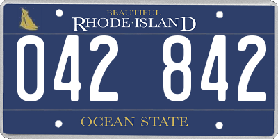 RI license plate 042842