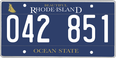 RI license plate 042851