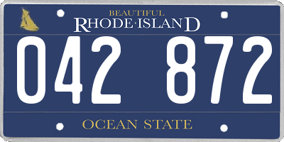 RI license plate 042872
