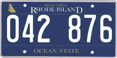 RI license plate 042876