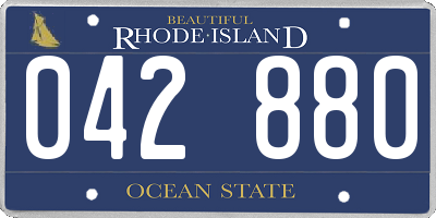 RI license plate 042880