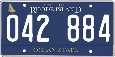 RI license plate 042884