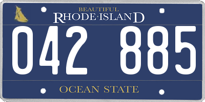 RI license plate 042885