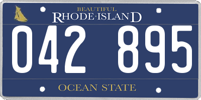 RI license plate 042895
