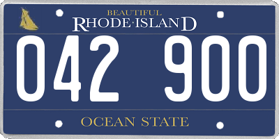 RI license plate 042900