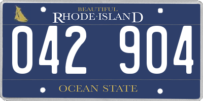 RI license plate 042904