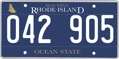 RI license plate 042905