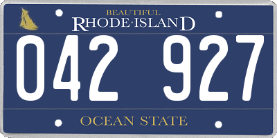 RI license plate 042927