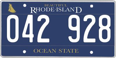 RI license plate 042928