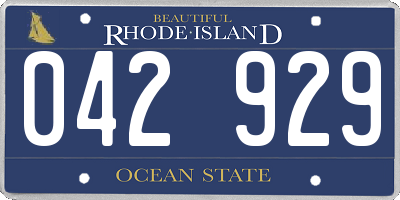 RI license plate 042929