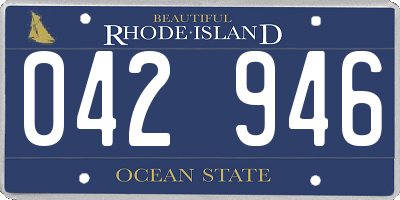 RI license plate 042946