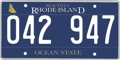 RI license plate 042947
