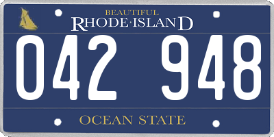 RI license plate 042948