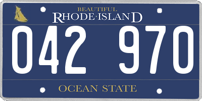 RI license plate 042970