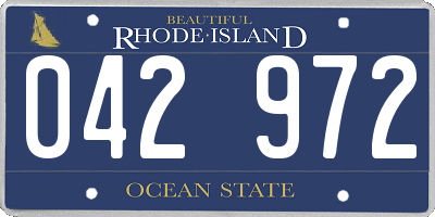 RI license plate 042972