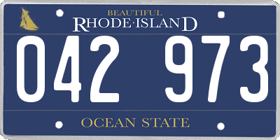 RI license plate 042973