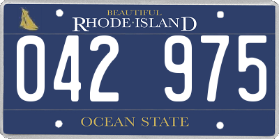 RI license plate 042975
