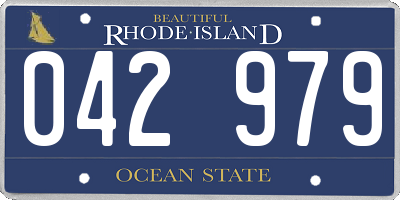 RI license plate 042979