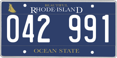 RI license plate 042991