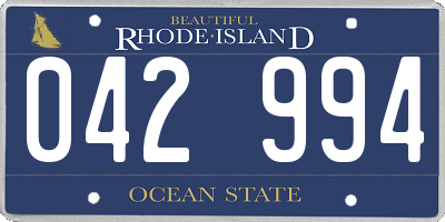 RI license plate 042994