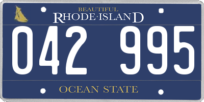 RI license plate 042995