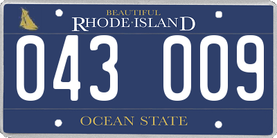 RI license plate 043009