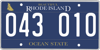 RI license plate 043010