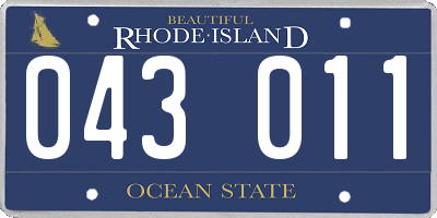 RI license plate 043011