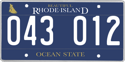 RI license plate 043012