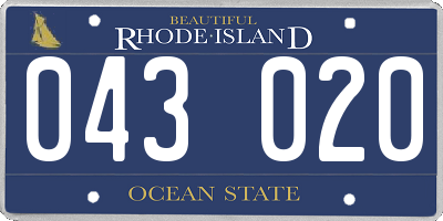 RI license plate 043020