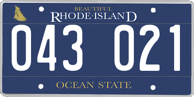RI license plate 043021