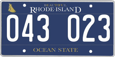 RI license plate 043023