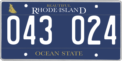 RI license plate 043024