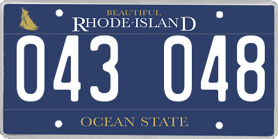 RI license plate 043048