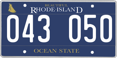 RI license plate 043050