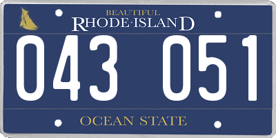 RI license plate 043051