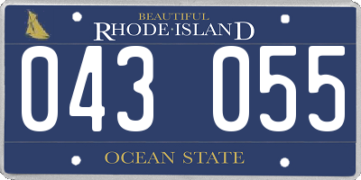 RI license plate 043055