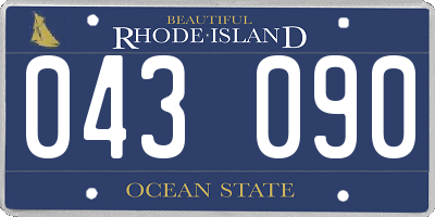 RI license plate 043090