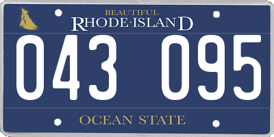 RI license plate 043095
