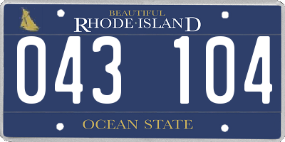 RI license plate 043104