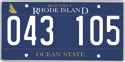 RI license plate 043105