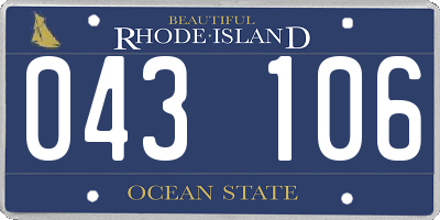 RI license plate 043106