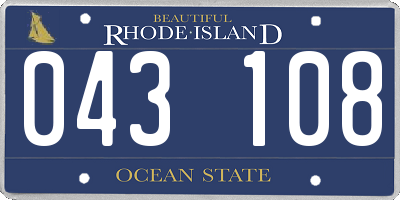 RI license plate 043108