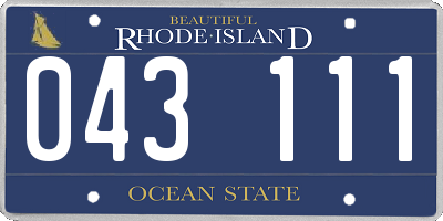 RI license plate 043111