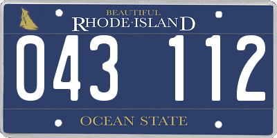 RI license plate 043112