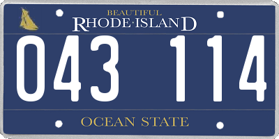 RI license plate 043114